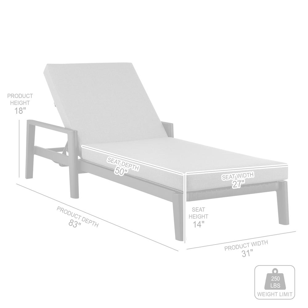 Grand Outdoor Patio Adjustable Chaise Lounge Chair. Picture 9