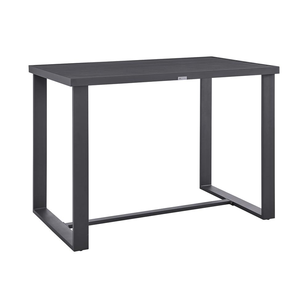 Argiope Outdoor Patio Bar Height Dining Table in Aluminum. Picture 1