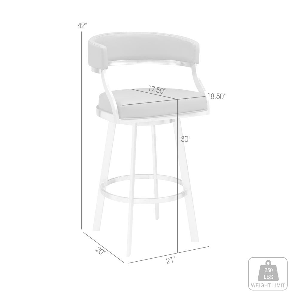 Dione 30" Bar Height Swivel Bar Stool. Picture 8