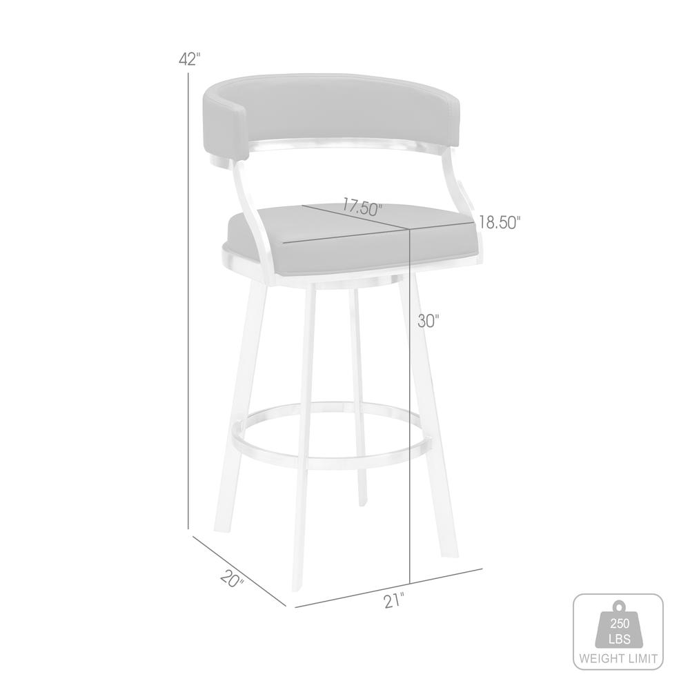 Dione 30" Bar Height Swivel Bar Stool. Picture 8