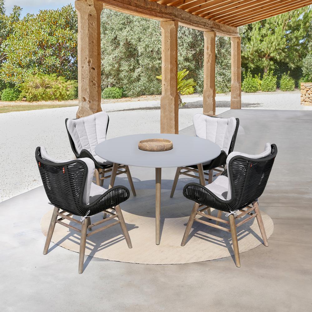 Sydney and Fanny 5 Piece Outdoor Patio Dining Set. Picture 11
