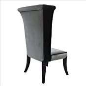 Armen Living Mad Hatter Dining Chair In Gray Rich Velvet. Picture 2
