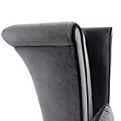 Armen Living Mad Hatter Dining Chair In Gray Rich Velvet. Picture 3