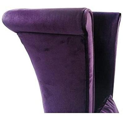 Armen Living Mad Hatter Dining Chair In Purple Rich Velvet. Picture 3