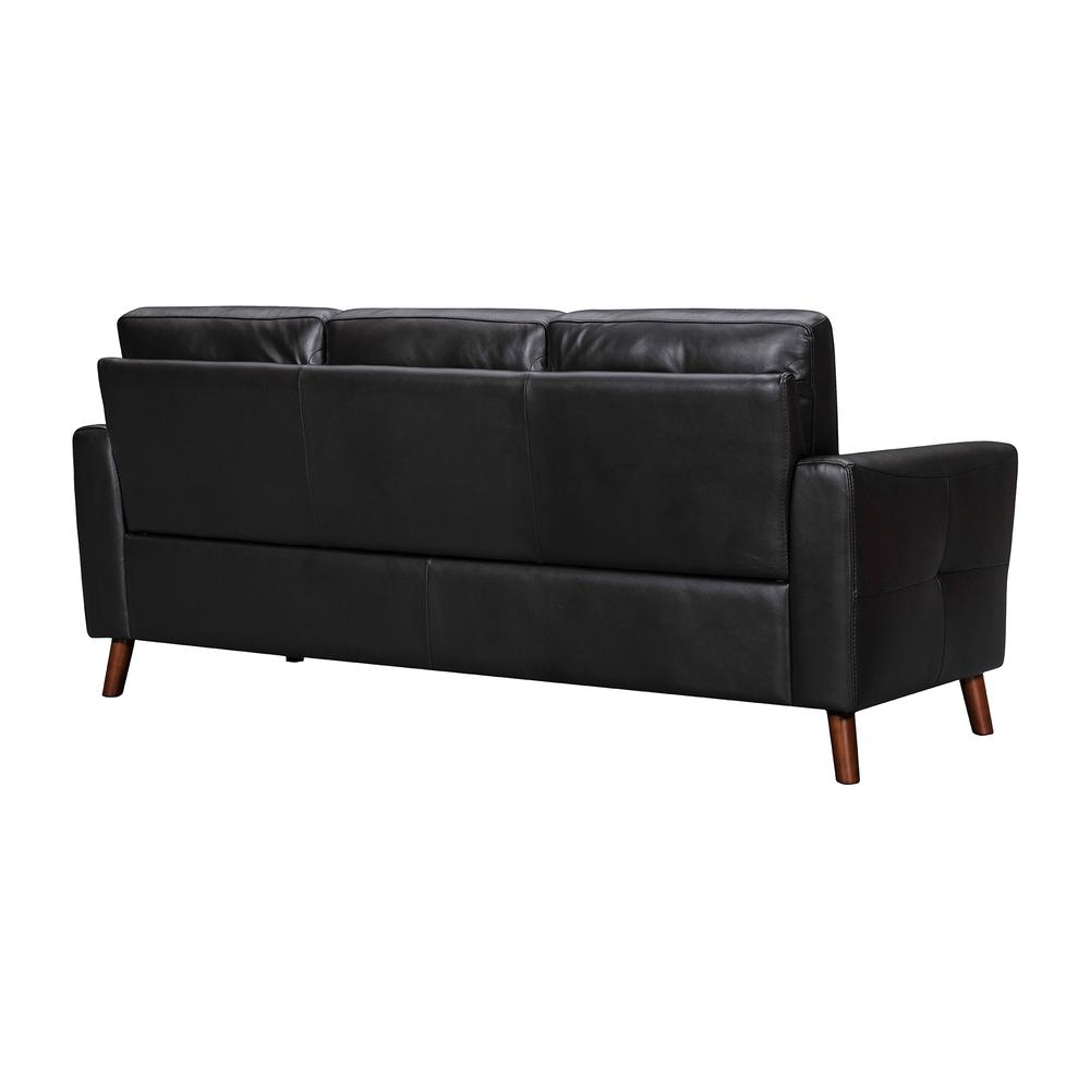 Almafi 82" Brown Leather Sofa. Picture 3
