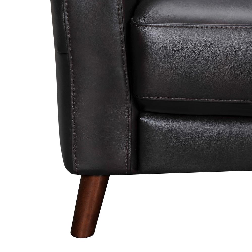 Almafi 82" Brown Leather Sofa. Picture 4
