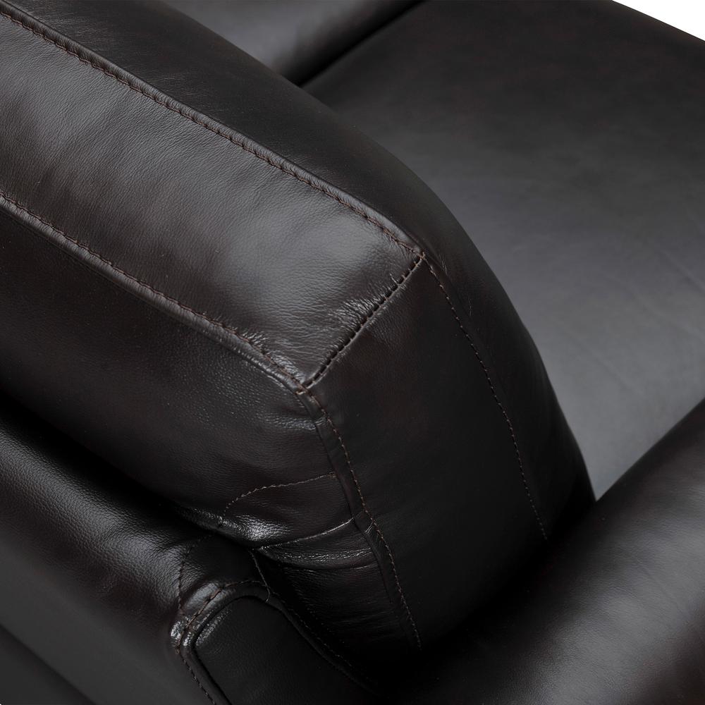 Almafi 82" Brown Leather Sofa. Picture 6