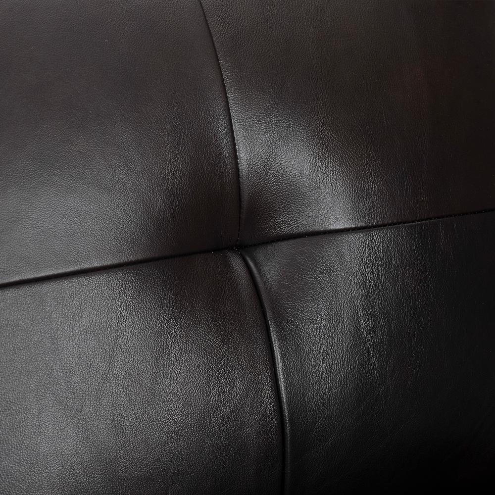 Almafi 82" Brown Leather Sofa. Picture 7