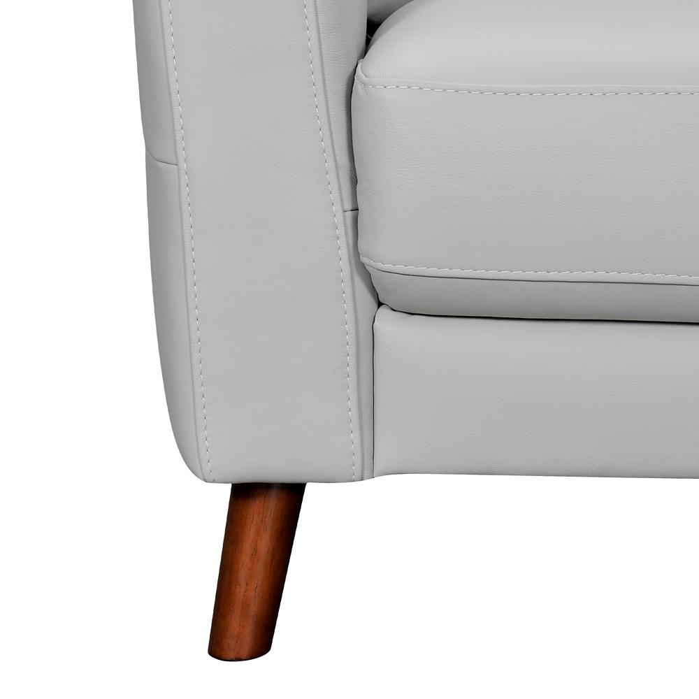 Almafi 82" Dove Gray Leather Sofa. Picture 4