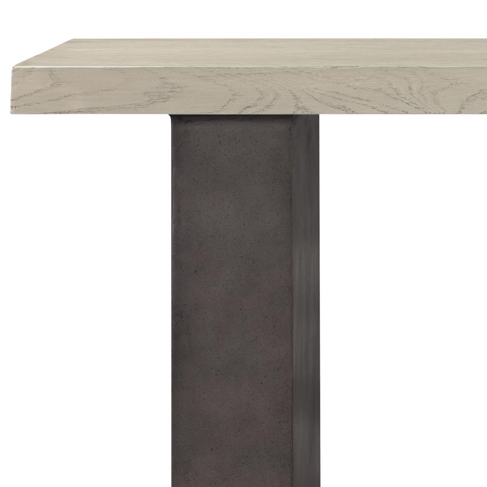 Abbey Concrete and Grey Oak Wood Console Table. Picture 2