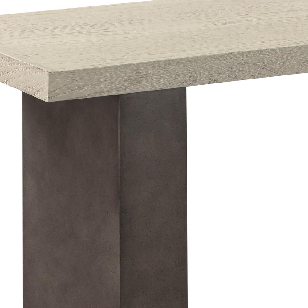 Abbey Concrete and Grey Oak Wood Console Table. Picture 3