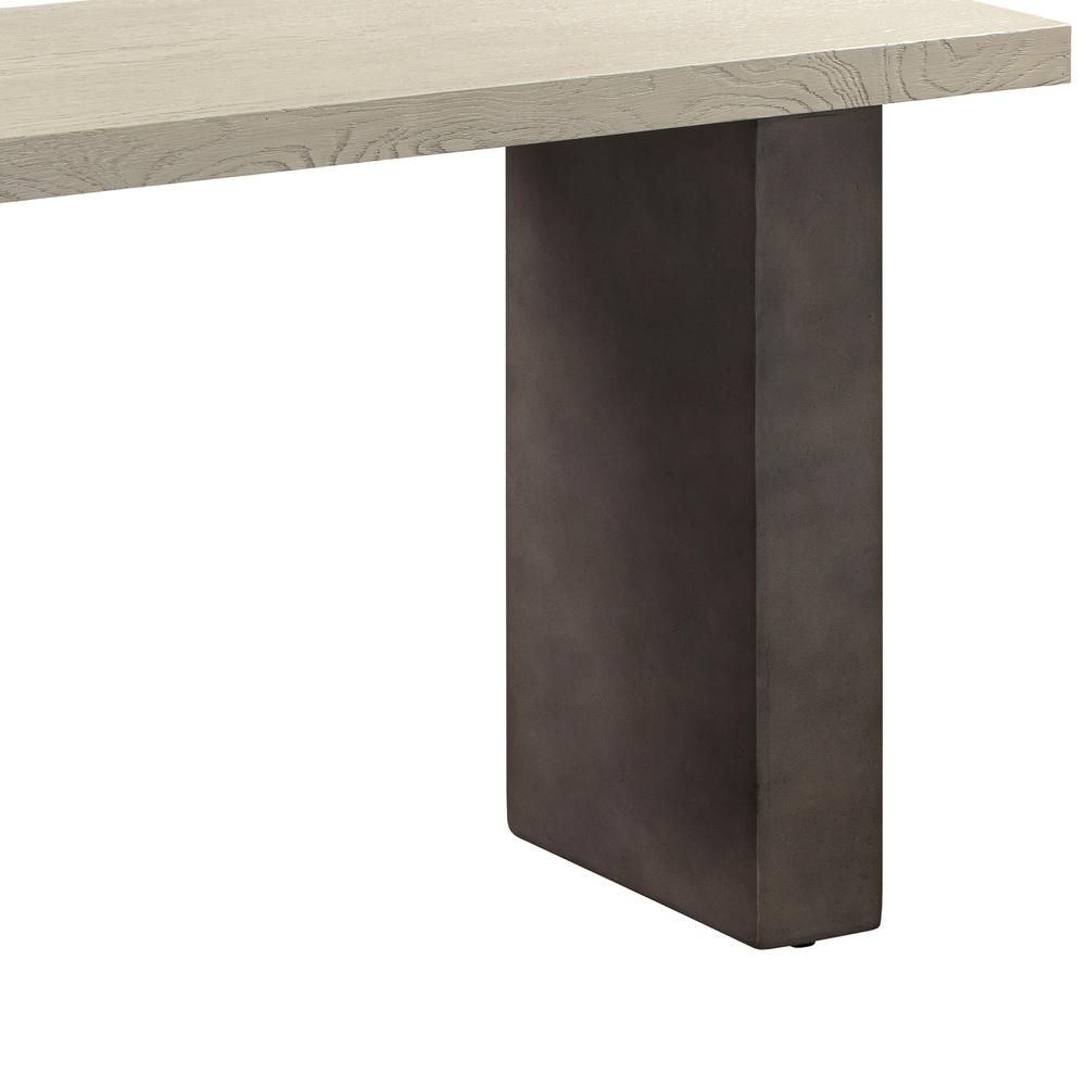 Abbey Concrete and Grey Oak Wood Console Table. Picture 5
