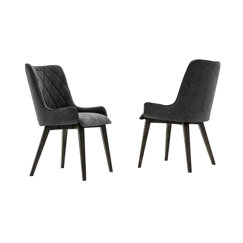 Alana Charcoal Upholstered Dining Chair - Set of 2. The main picture.