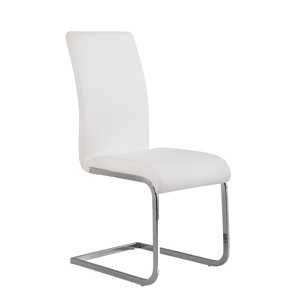 Armen Living Amanda White Side Chair - Set of 2. Picture 2