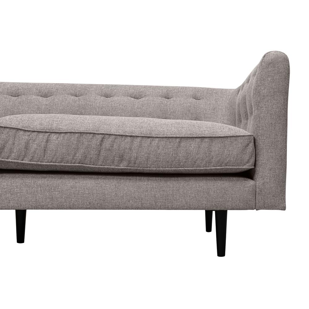 Annabelle 80" Gray Fabric Sofa with Black Wood Legs. Picture 5