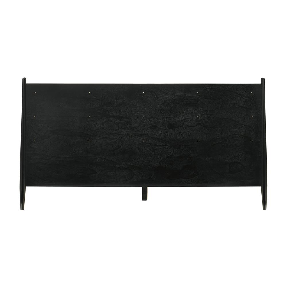 Artemio King Platform Wood Bed Frame in Black Finish. Picture 6