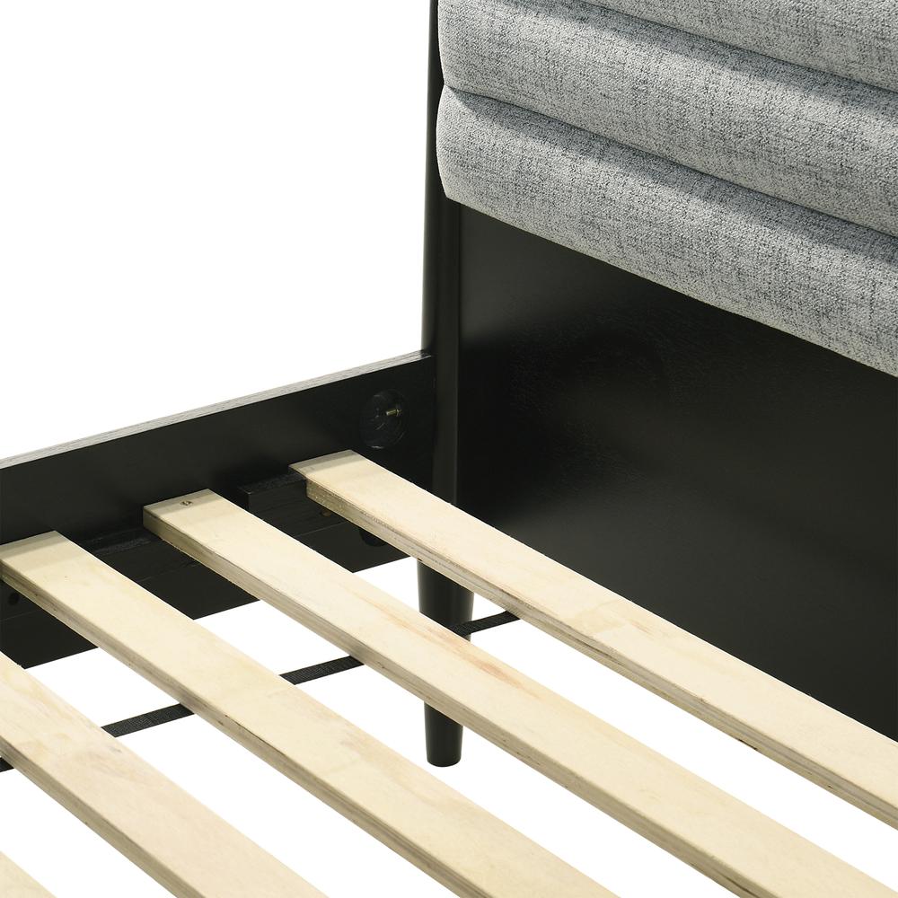 Artemio King Platform Wood Bed Frame in Black Finish. Picture 8