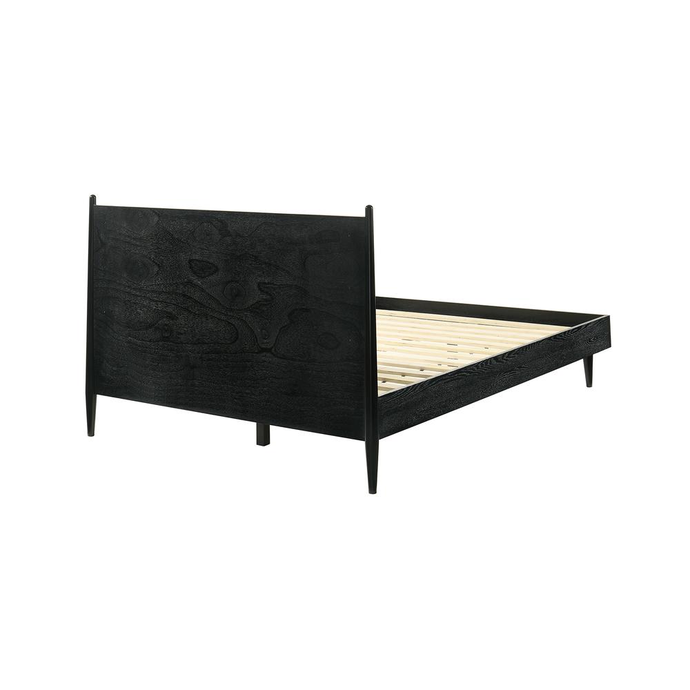 Artemio Queen Platform Wood Bed Frame in Black Finish. Picture 5