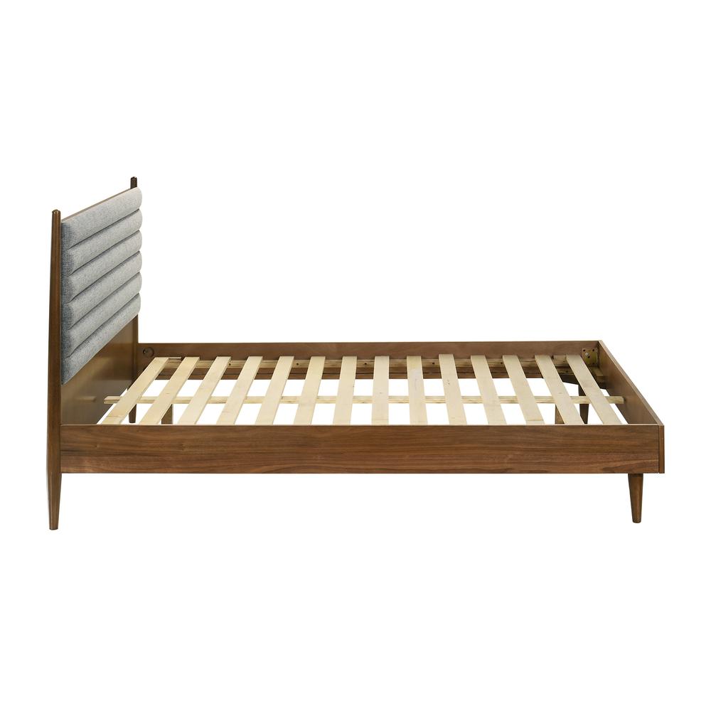 Artemio Queen Platform Wood Bed Frame in Walnut Finish. Picture 4