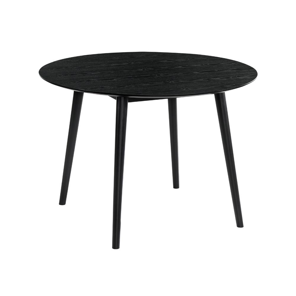 Arcadia 42" Round Dining Table in Black Wood. Picture 1