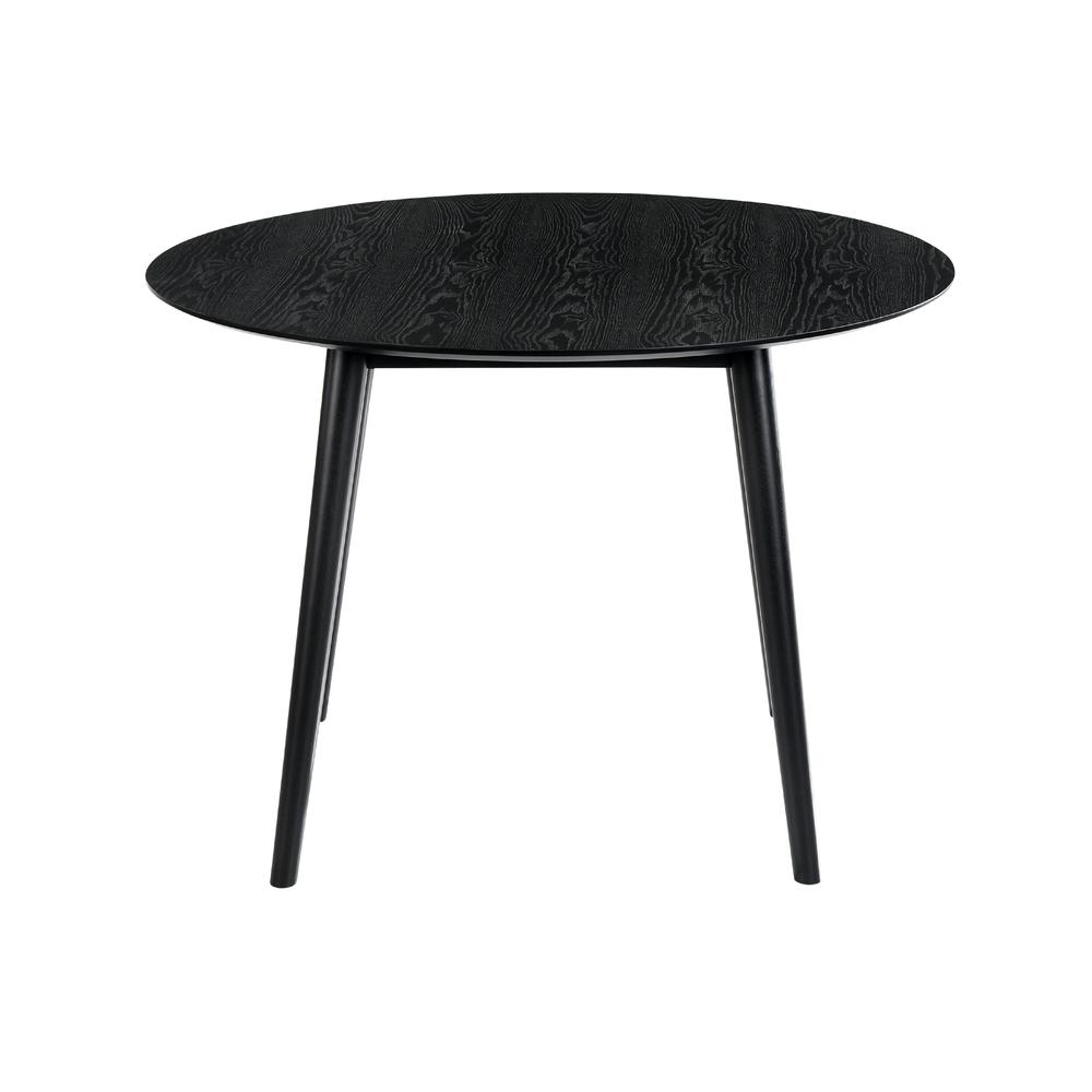 Arcadia 42" Round Dining Table in Black Wood. Picture 2