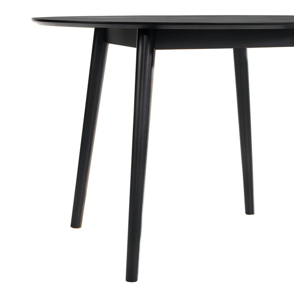 Arcadia 42" Round Dining Table in Black Wood. Picture 4