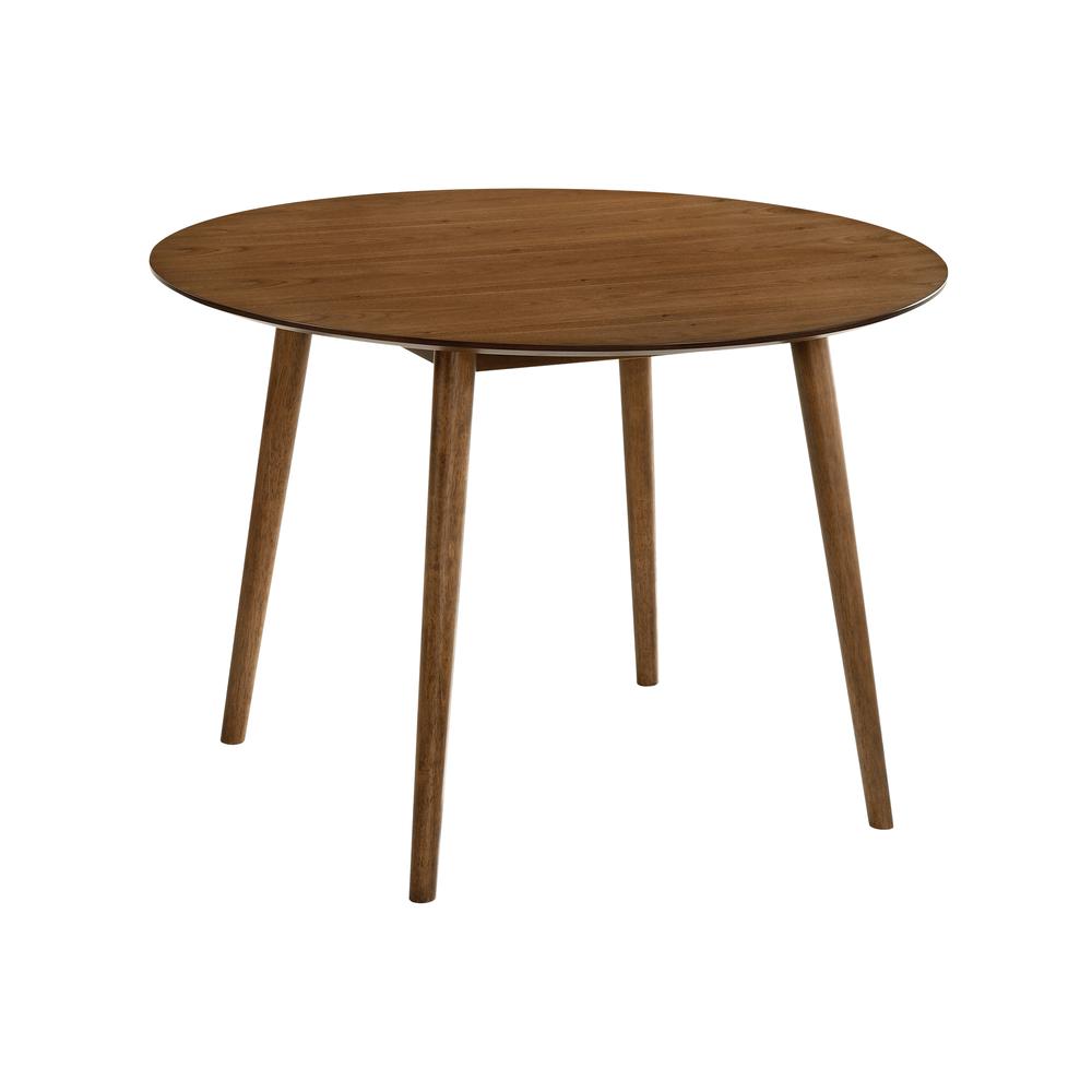 Arcadia 42" Round Dining Table in Walnut Wood. Picture 1