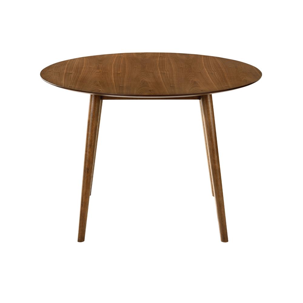Arcadia 42" Round Dining Table in Walnut Wood. Picture 2