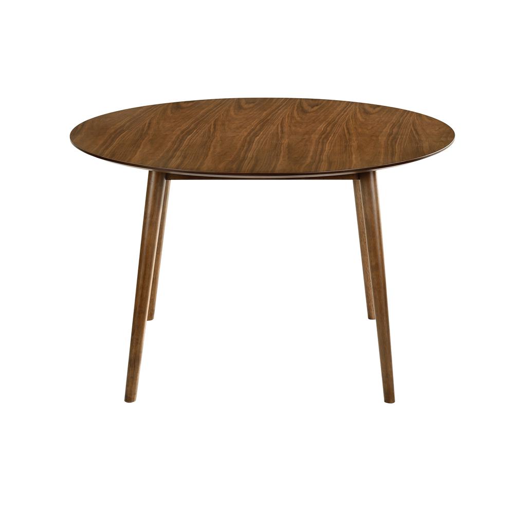 Arcadia 48" Round Dining Table in Walnut Wood. Picture 2