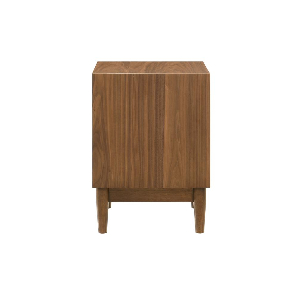 Artemio 2 Drawer Wood Nightstand with Shelf in Walnut Finish. Picture 6