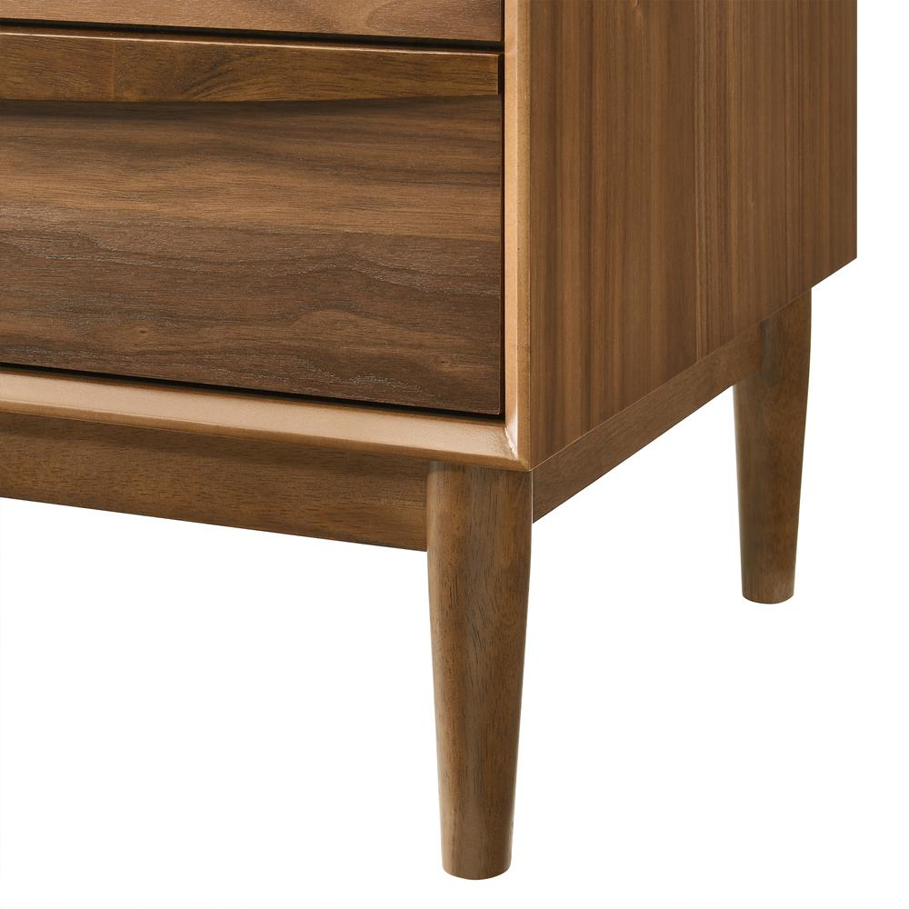 Artemio 2 Drawer Wood Nightstand with Shelf in Walnut Finish. Picture 9
