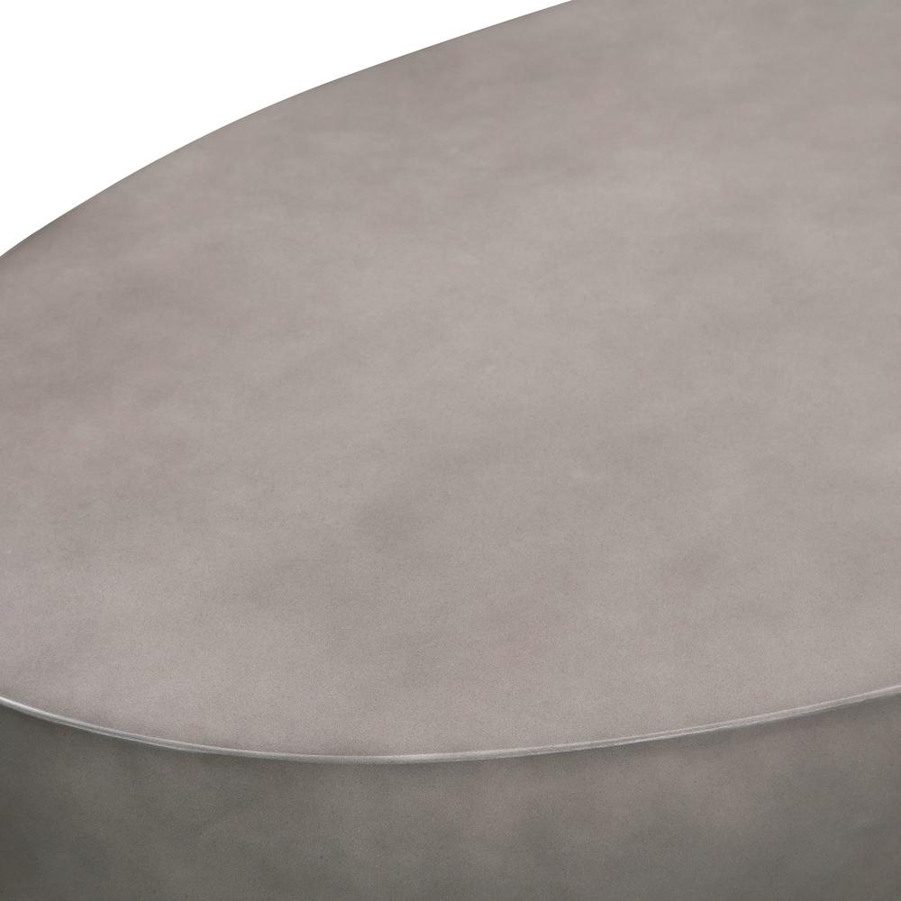 Anais Concrete and Brass Oval Coffee Table. Picture 3