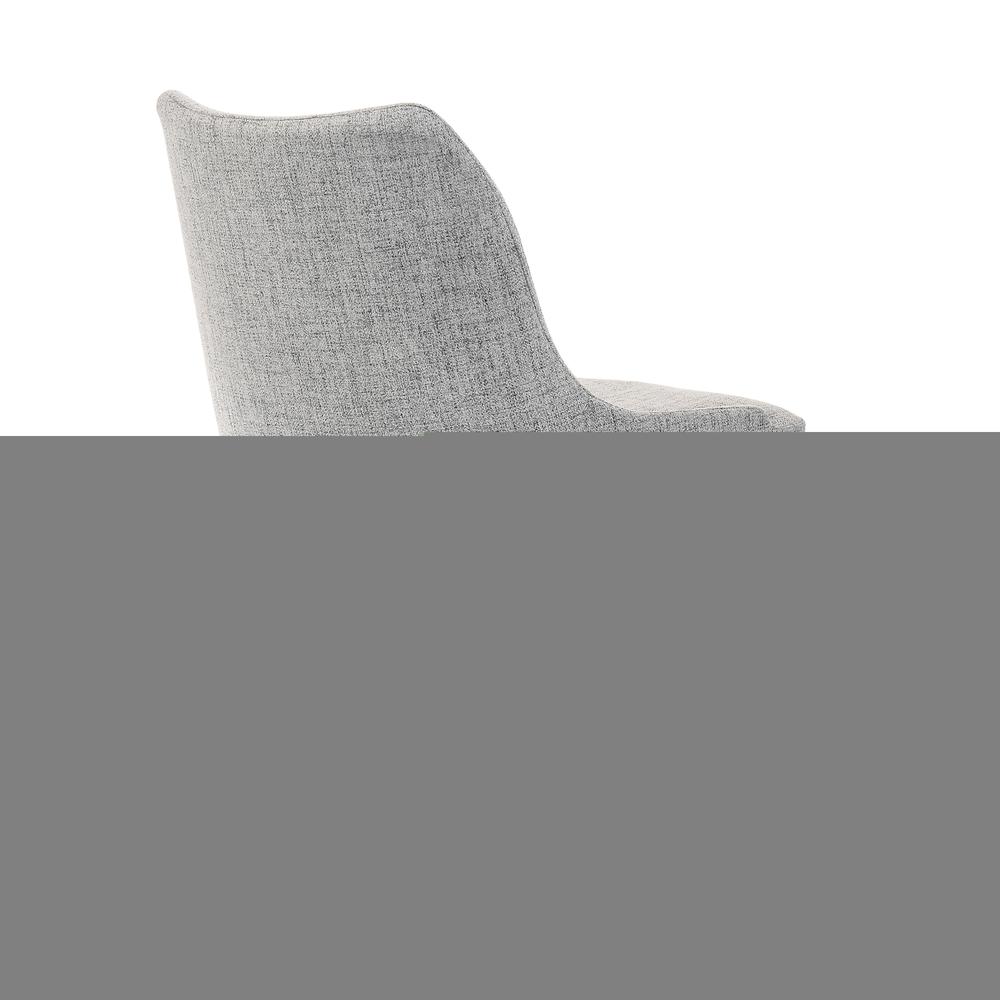 Azalea Gray Fabric and Black Wood Dining Side Chairs - Set of 2. Picture 4