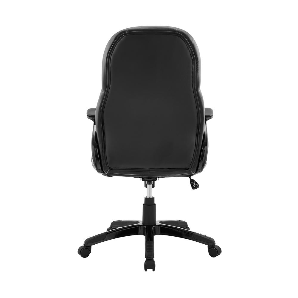 Bender Adjustable Racing Gaming Chair in Black Faux Leather with Dark Grey Accents. Picture 4