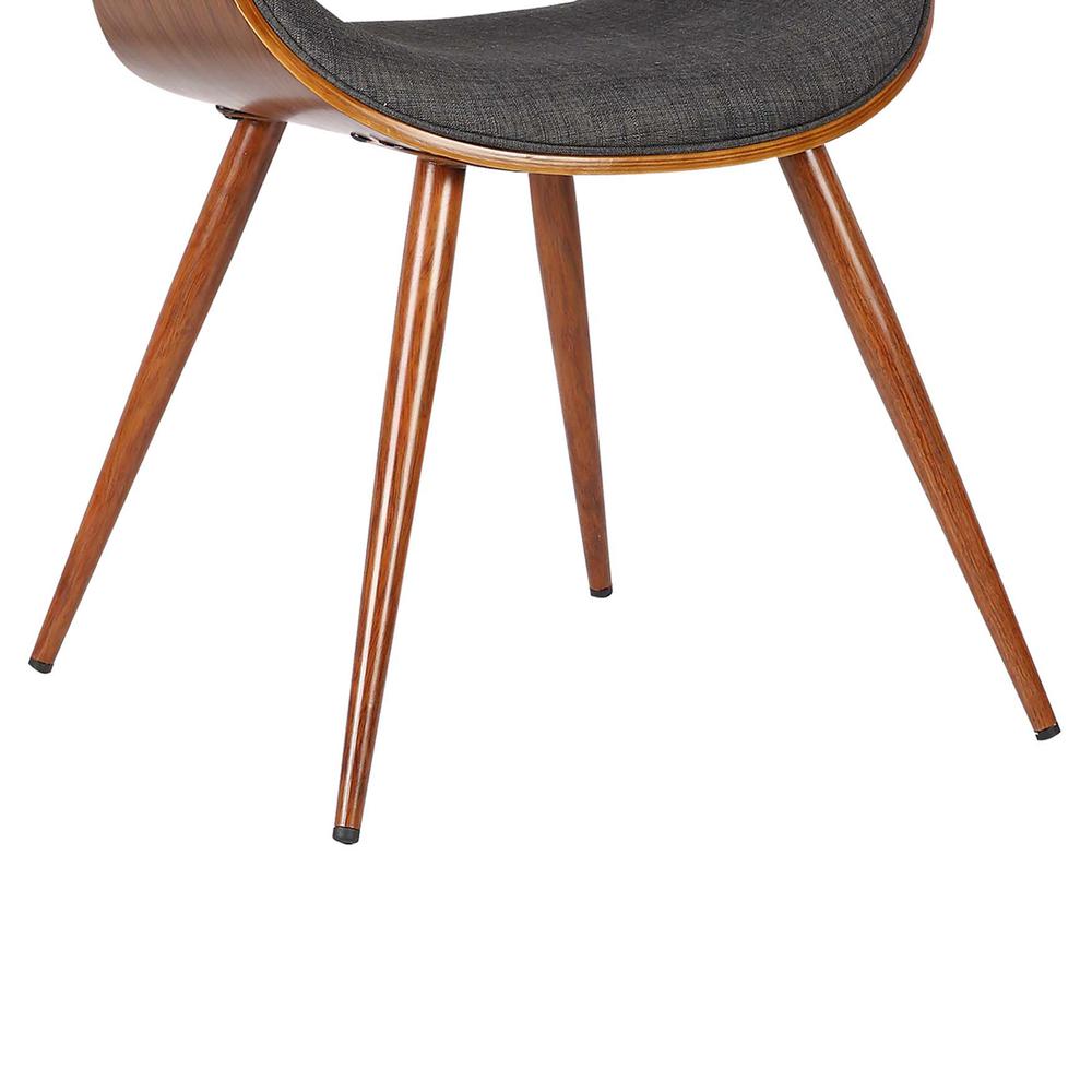 Mid-Century Dining Chair in Walnut Finish and Charcoal Fabric. Picture 6