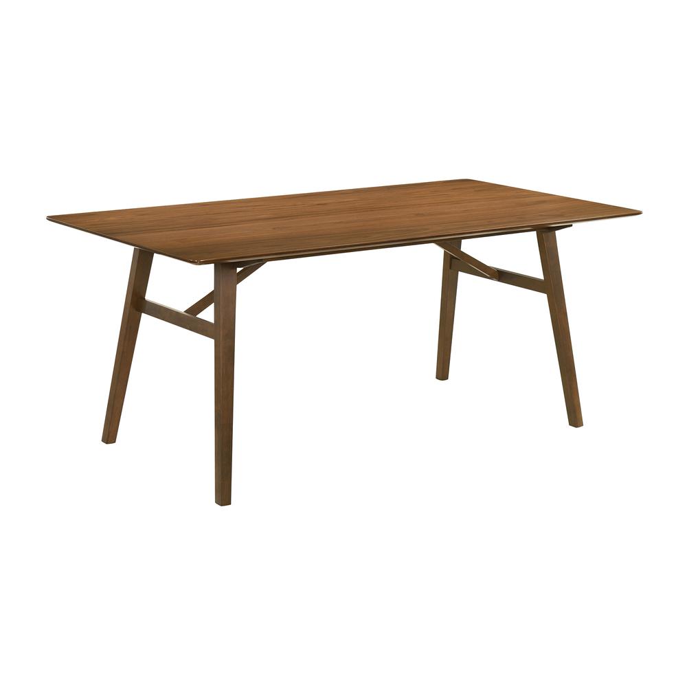 Channell Wood Dining Table in Walnut Finish. Picture 1
