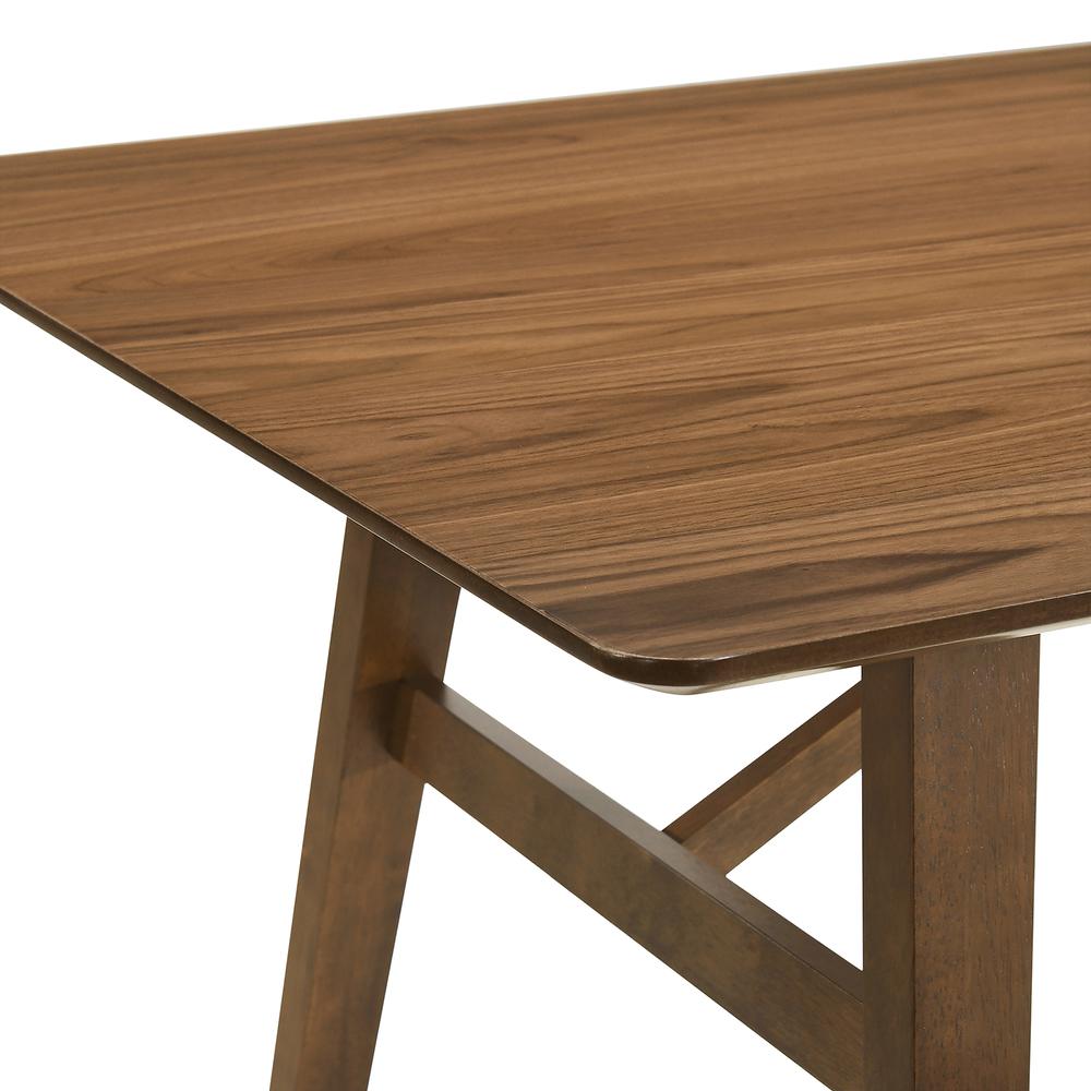 Channell Wood Dining Table in Walnut Finish. Picture 4