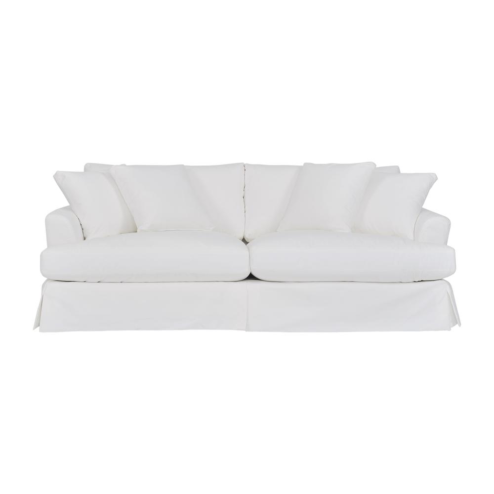 Ciara 93" Upholstered Sofa in Pearl. Picture 1