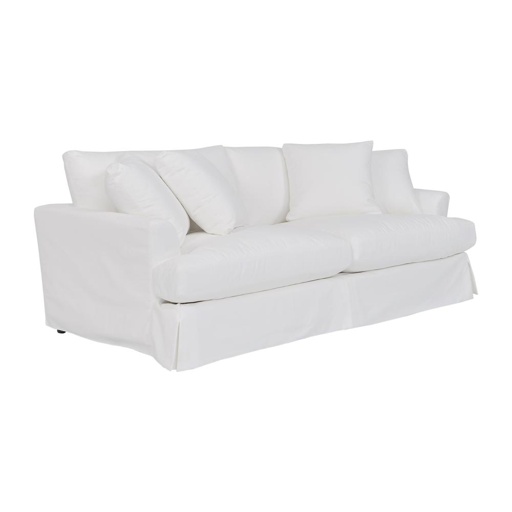 Ciara 93" Upholstered Sofa in Pearl. Picture 2