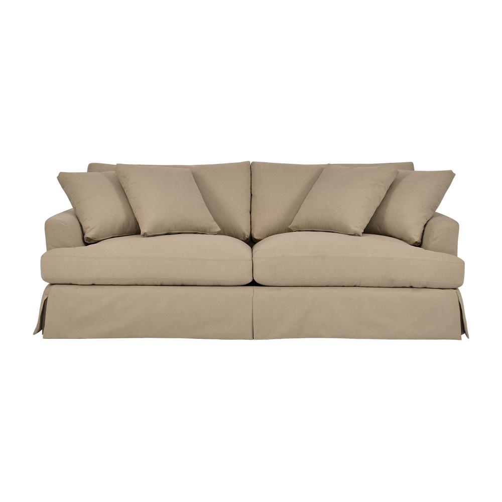 Ciara 93" Upholstered Sofa in Sahara Brown. Picture 1