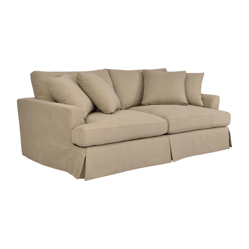 Ciara 93" Upholstered Sofa in Sahara Brown. Picture 2