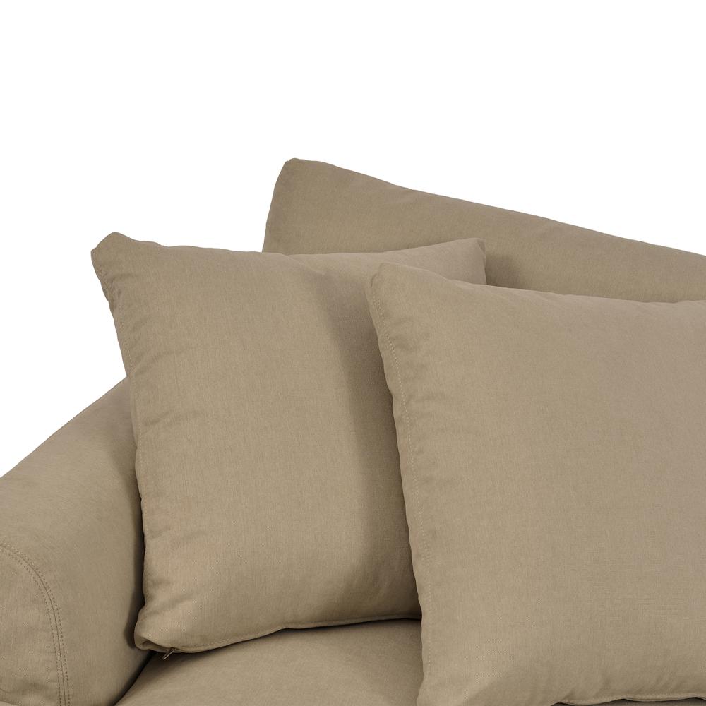 Ciara 93" Upholstered Sofa in Sahara Brown. Picture 4