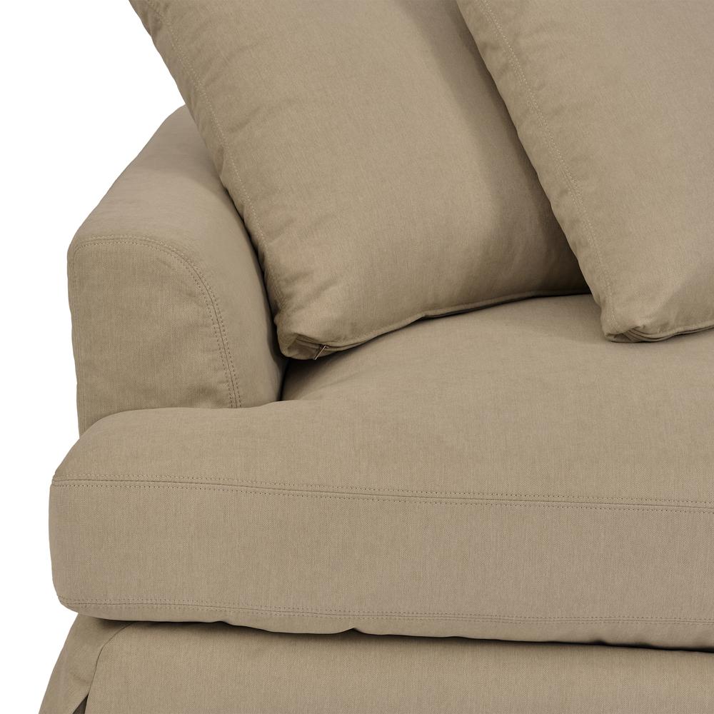 Ciara 93" Upholstered Sofa in Sahara Brown. Picture 5