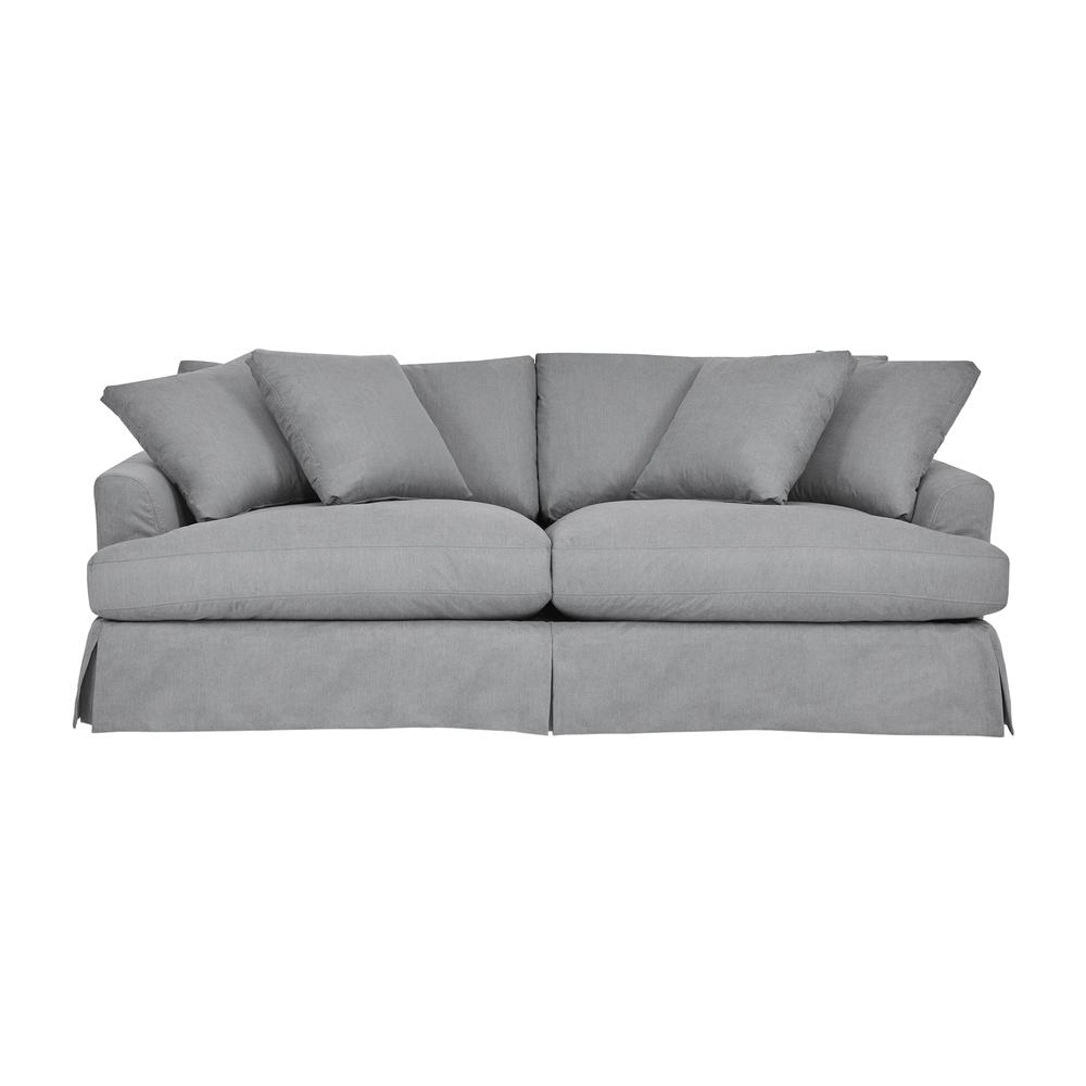 Ciara 93" Upholstered Sofa in Slate Gray. Picture 1