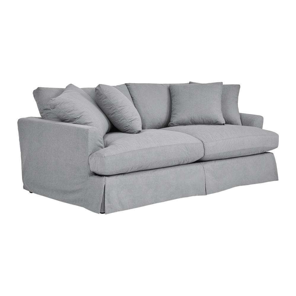 Ciara 93" Upholstered Sofa in Slate Gray. Picture 2