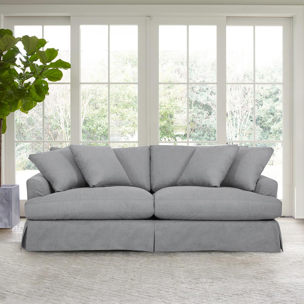 Ciara 93" Upholstered Sofa in Slate Gray. Picture 9