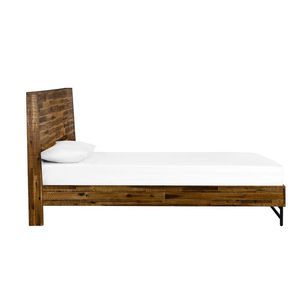 Rustic Acacia Platform King Bed. Picture 3