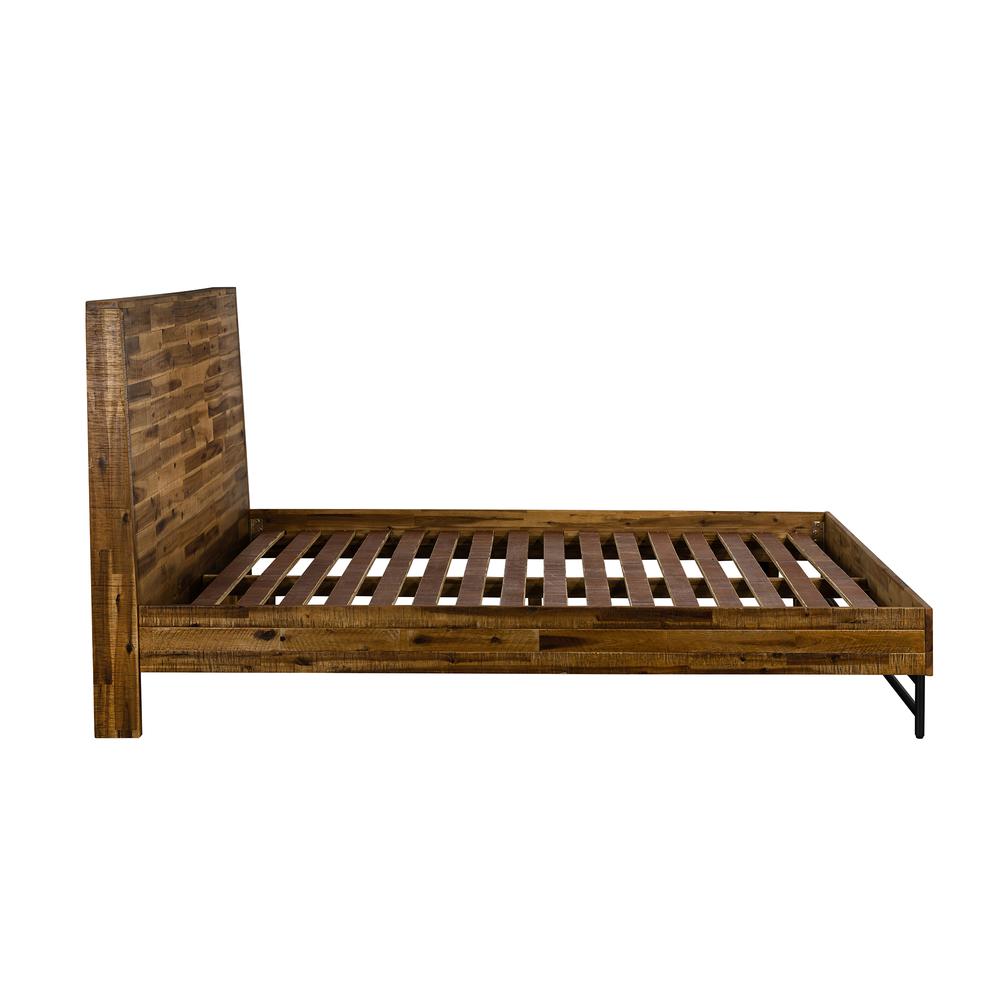 Rustic Acacia Platform King Bed. Picture 6