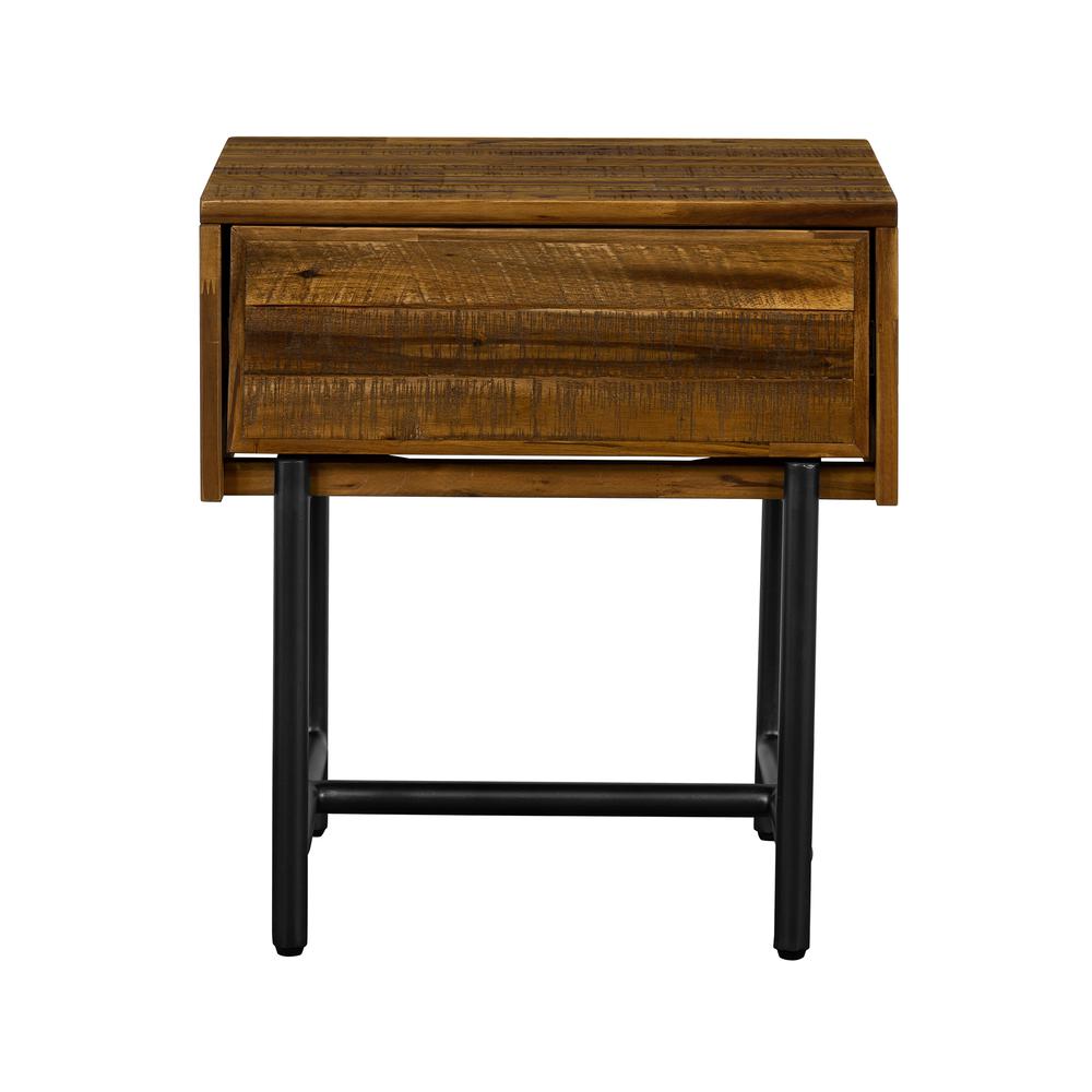Cusco Rustic Acacia Single Drawer Night stand. Picture 1