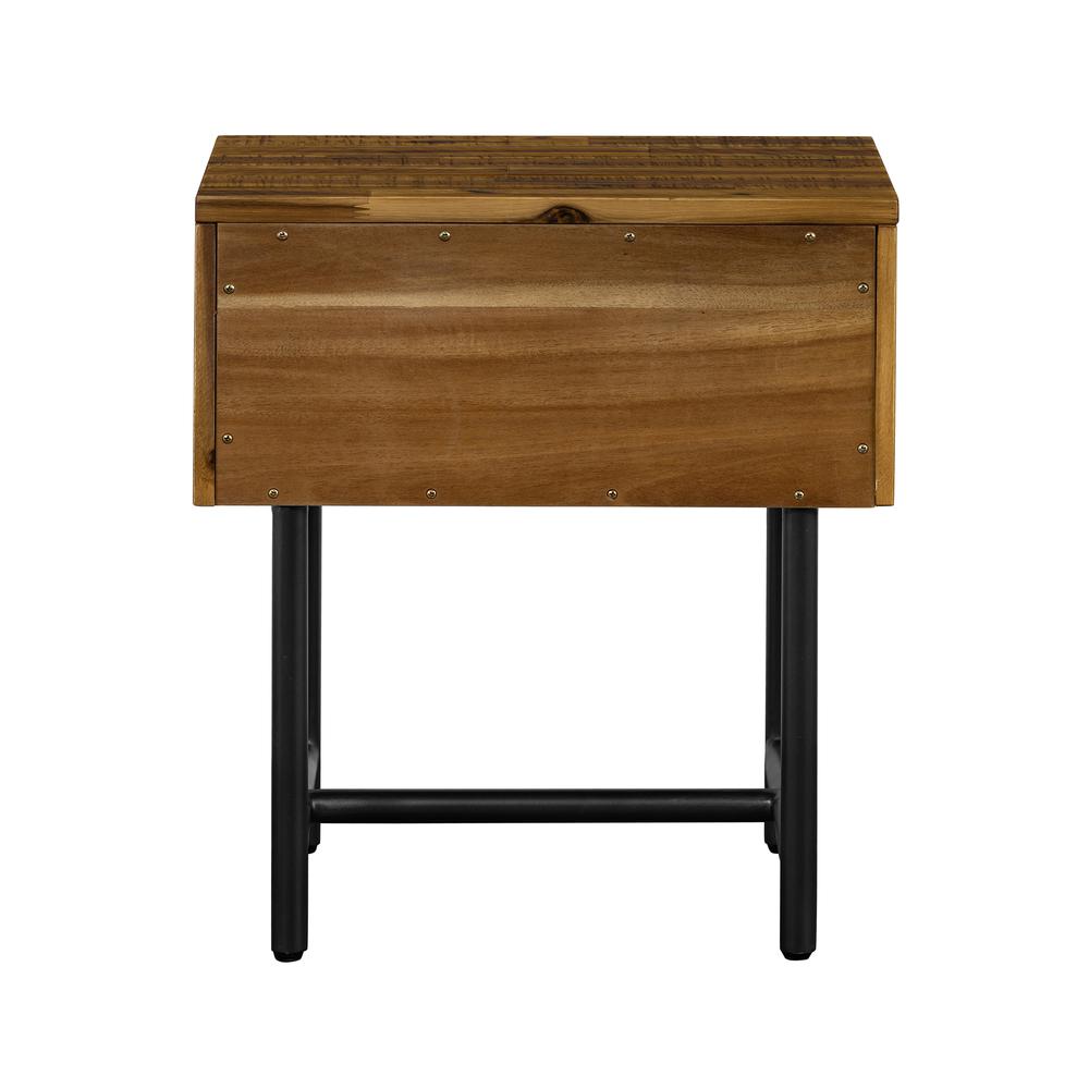 Cusco Rustic Acacia Single Drawer Night stand. Picture 5